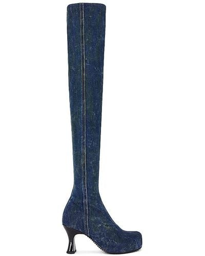 DIESEL Woodstock Thigh High Boot - Blue