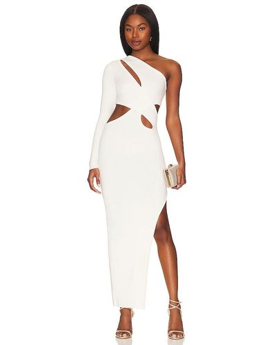 Nbd Audrina Cut Out Maxi Dress - White