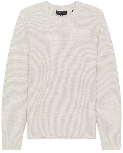 Vince Boiled Cashmere Thermal Crew Sweater - White
