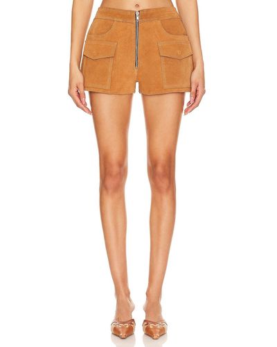 Urban Outfitters Sugar Suede Shorts - オレンジ