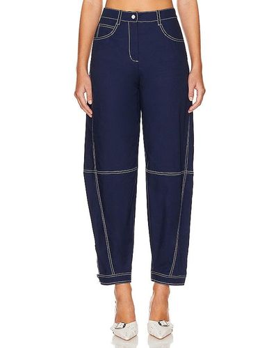 Jonathan Simkhai PANTALON JAMBES ARRONDIES KAIRI - Bleu