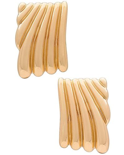 Amber Sceats Ribbed Statement Earring - White