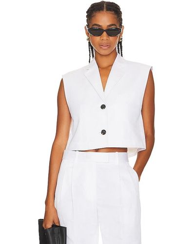 Helmut Lang Chaleco cropped - Blanco