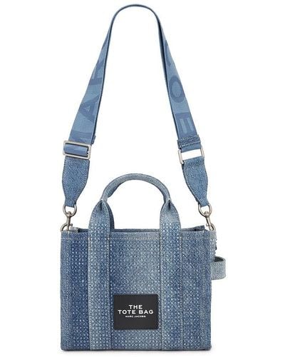 Marc Jacobs The Crystal Denim Small Tote Bag - Blue