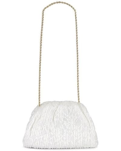 Loeffler Randall Bailey Pleated Lace Clutch - White