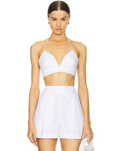 Susana Monaco Poplin Bikini Top - White