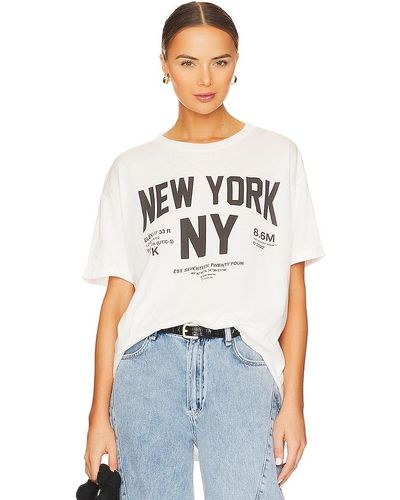 The Laundry Room Welcome To New York Oversized Tee - White