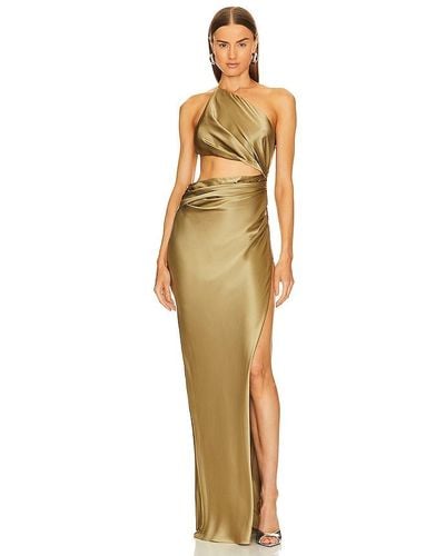 The Sei One Shoulder Cut Out Gown - Metallic