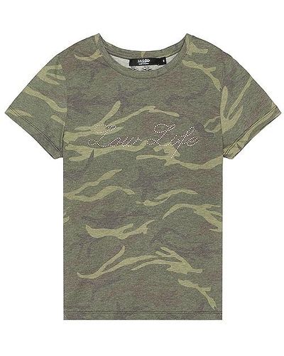 Jaded London Low Life Camo T-shirt - Green