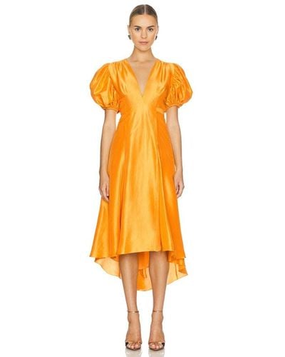 Azeeza Florence Midi Dress - Orange