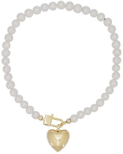Joolz by Martha Calvo Heart Pearl Necklace - Metallic