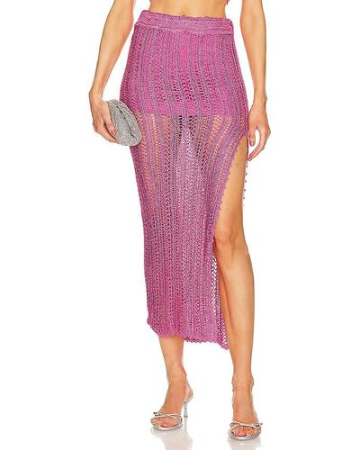 SER.O.YA Sandy Crochet Skirt - Pink
