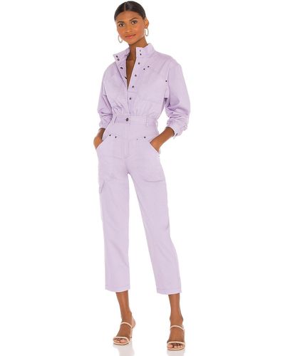 Shona Joy Chiara Long Sleeve Boiler Suit - Purple