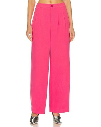 Central Park West Daisy Wideleg Trousers - Pink