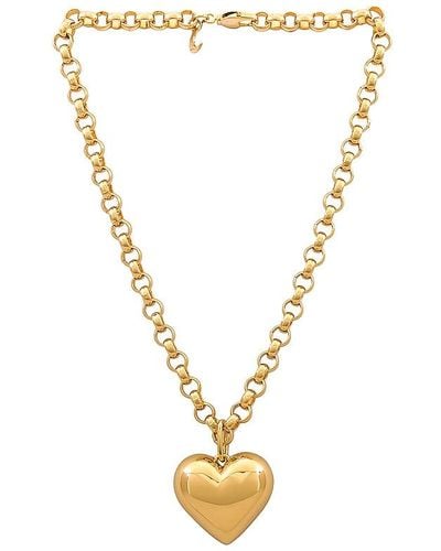 Lili Claspe Bubble Heart Necklace - Metallic