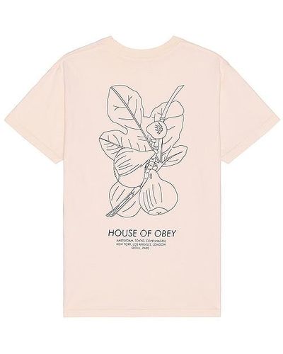 Obey Fig tee - Rosa