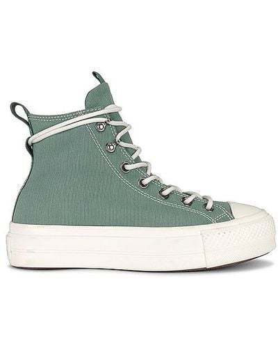 Converse Chuck Taylor All Star Lift Platform Play On Utility Trainer - Green