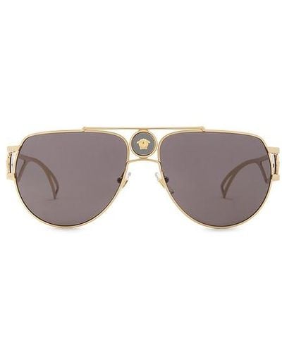 Versace Pilot Aviator Sunglasses - Grey