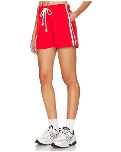 DONNI. Eco Terry Stripe Sweat Short - Red