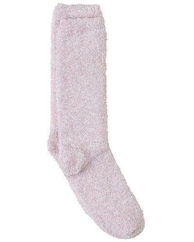 Barefoot Dreams Calcetines cozychic womens heathered socks - Rosa