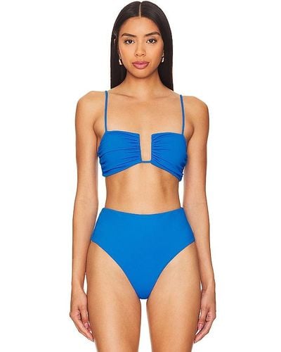 Susana Monaco Wire Bikini Top - Blue