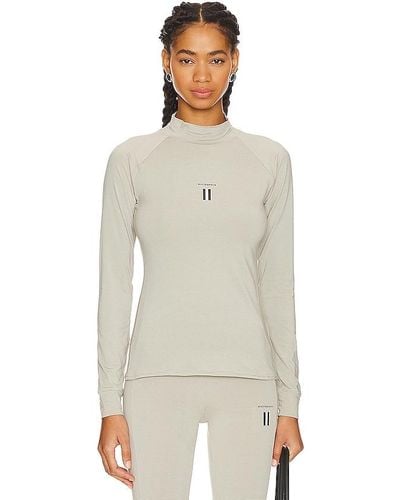 White/space Graphene Midweight Baselayer Mock Neck - Natural