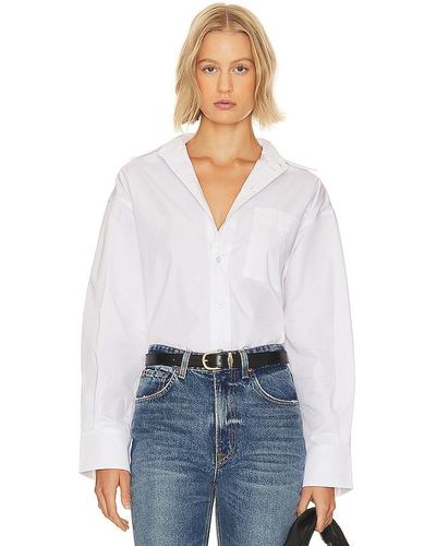 GRLFRND X Lindsi Lane Button Down Shirt - White