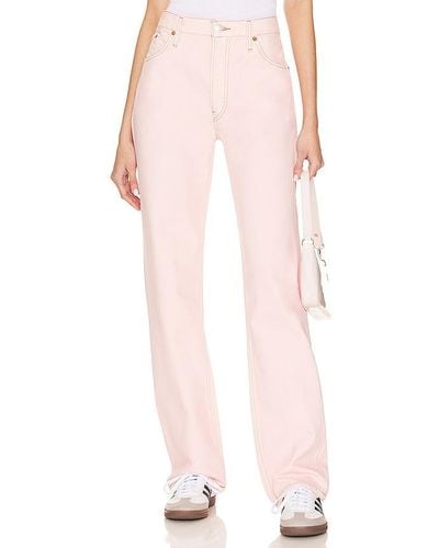 RE/DONE WEITE JEANS LOOSE LONG - Pink