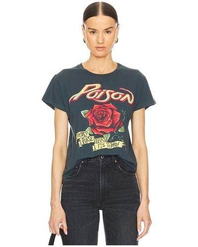 Daydreamer Poison Every Rose Has Its Thorn Solo Tee - Blue