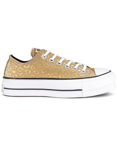 Converse Chuck Taylor All Star Leopard Glitter Platform Sneaker - Metallic
