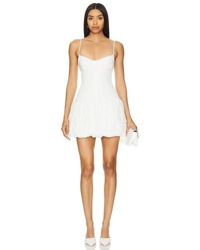 Shona Joy Vento Bustier Bubble Mini Dress - White