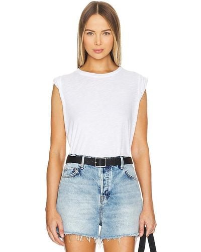 Citizens of Humanity Kelsey Roll Sleeve Tee - White