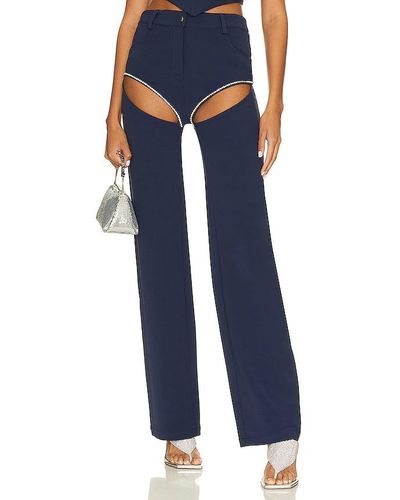 Camila Coelho Elizabeth Cut Out Trousers - Blue