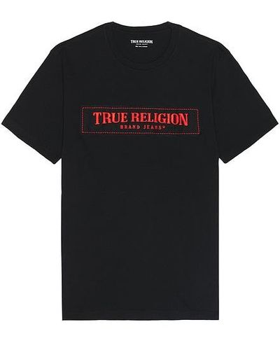 True Religion Frayed Arch Tee - Black