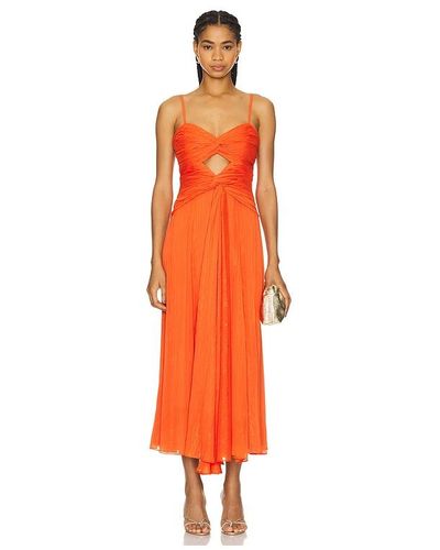 Likely Clea Midi Dress - Orange