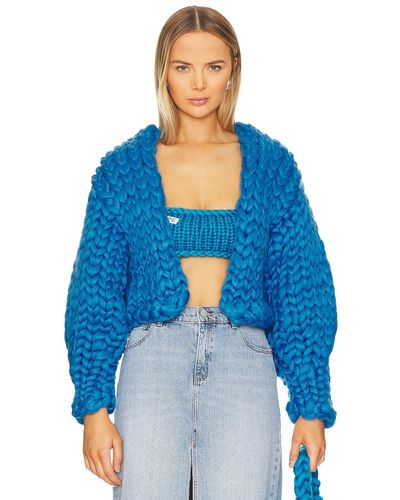 Hope Macaulay Block Colossal Knit Jacket - ブルー