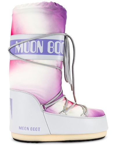 Moon Boot Icon Tie Dye Boot - ピンク