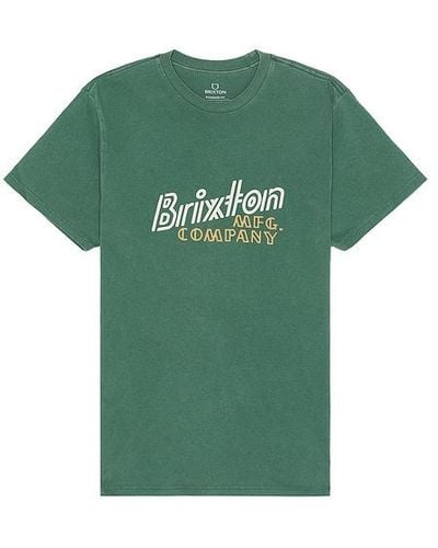 Brixton Gustin Short Sleeve Tailored Tee - Green