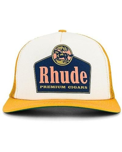 Rhude Cigars Trucker Hat - Yellow