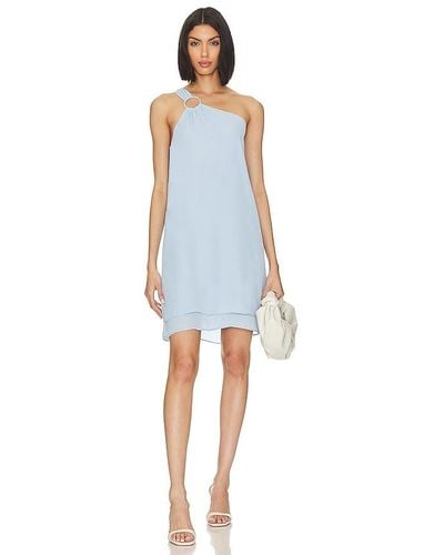 Krisa One Shoulder Ring Dress - Blue