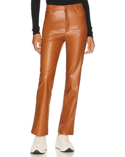 Bardot Alesi Faux Leather Pant - Orange