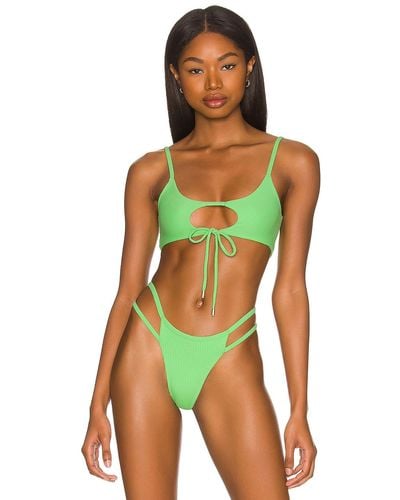 Indah Jana Keyhole Bikini Top - Green