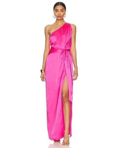 Amanda Uprichard X Revolve Delmar Gown In Cerise - Pink