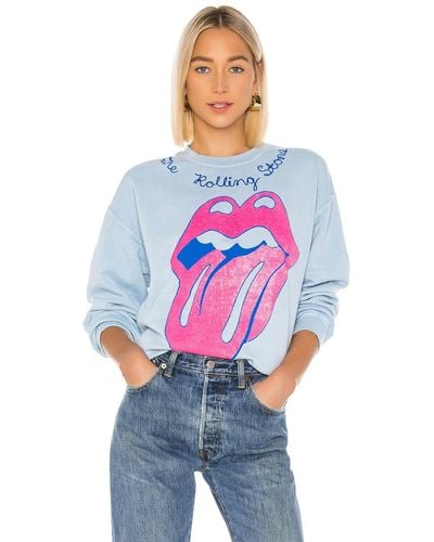 MadeWorn Rolling Stones グラフィックスウェットシャツ - ブルー