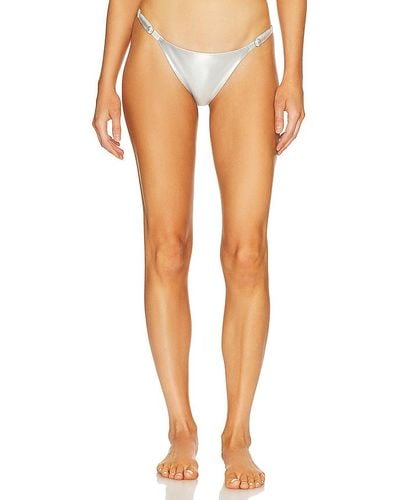 WeWoreWhat Adjustable Bikini Bottom - Metallic