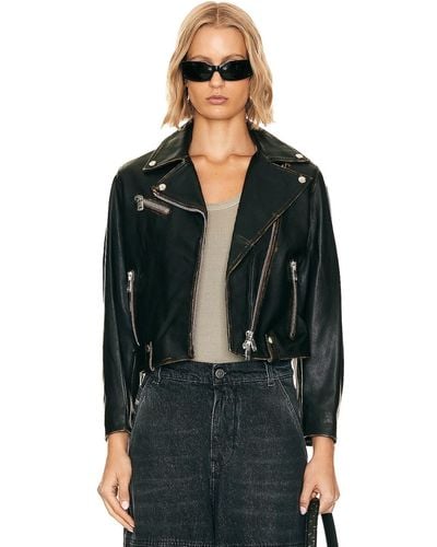 DIESEL Edme Leather Jacket - ブラック