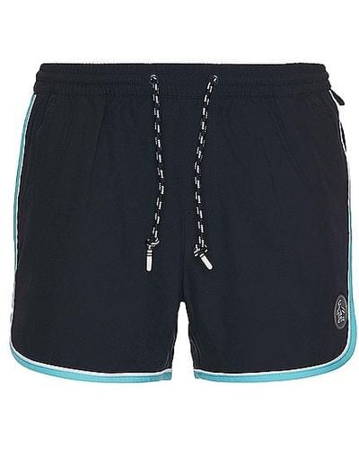 Original Penguin 4 Stretch Earl Swim Shorts - Blue