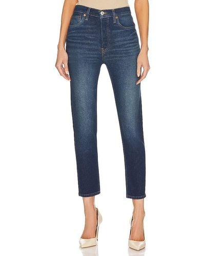 RE/DONE JEANS 90'S HIGH RISE ANKLE - Blau