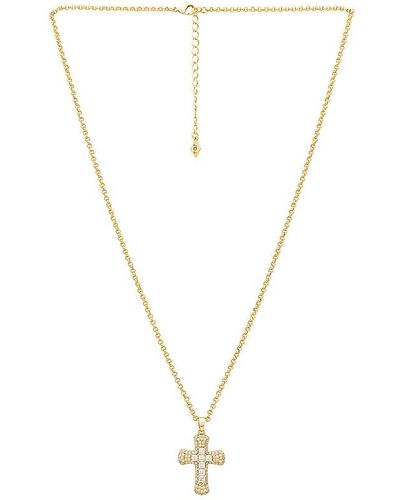 Joy Dravecky Jewelry Donatella Cross Necklace - White
