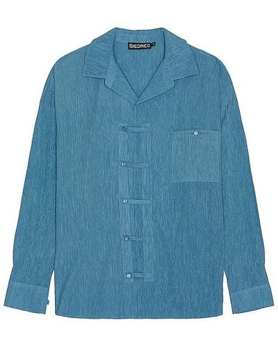 Siedres Tab Closure Shirt - Blue